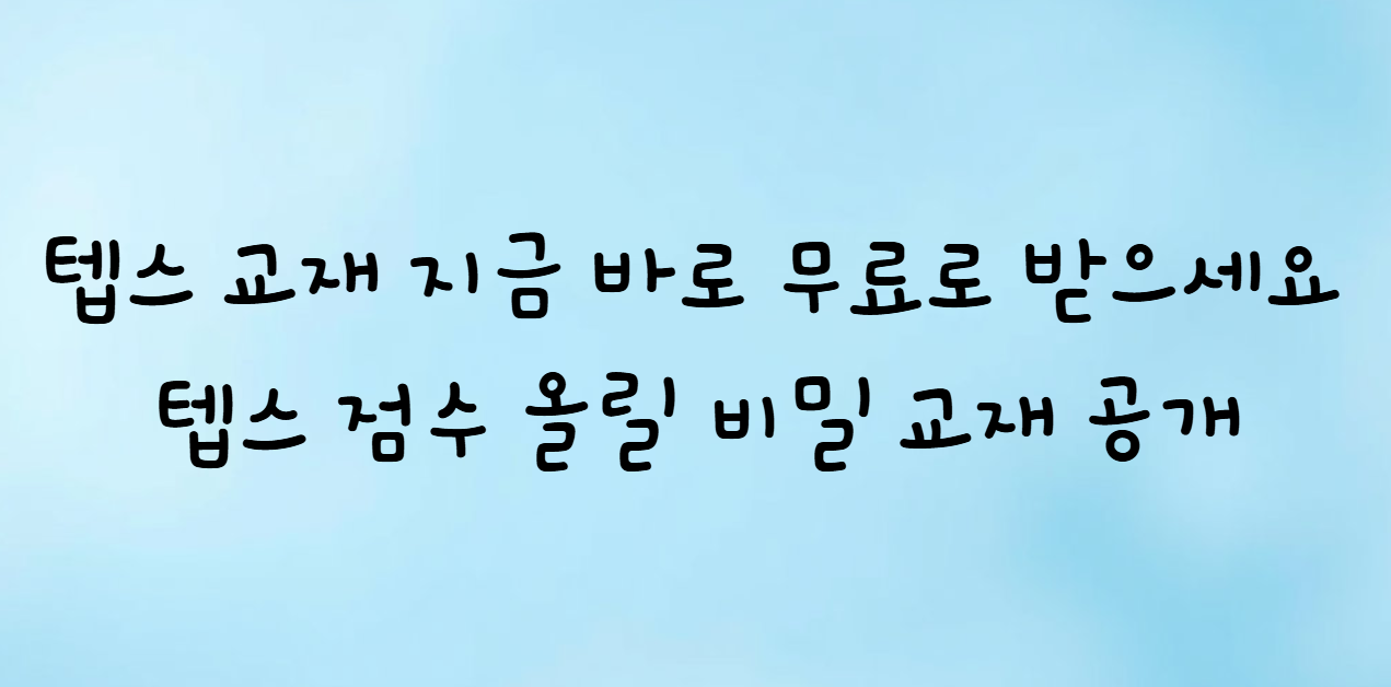 해커스 텝스