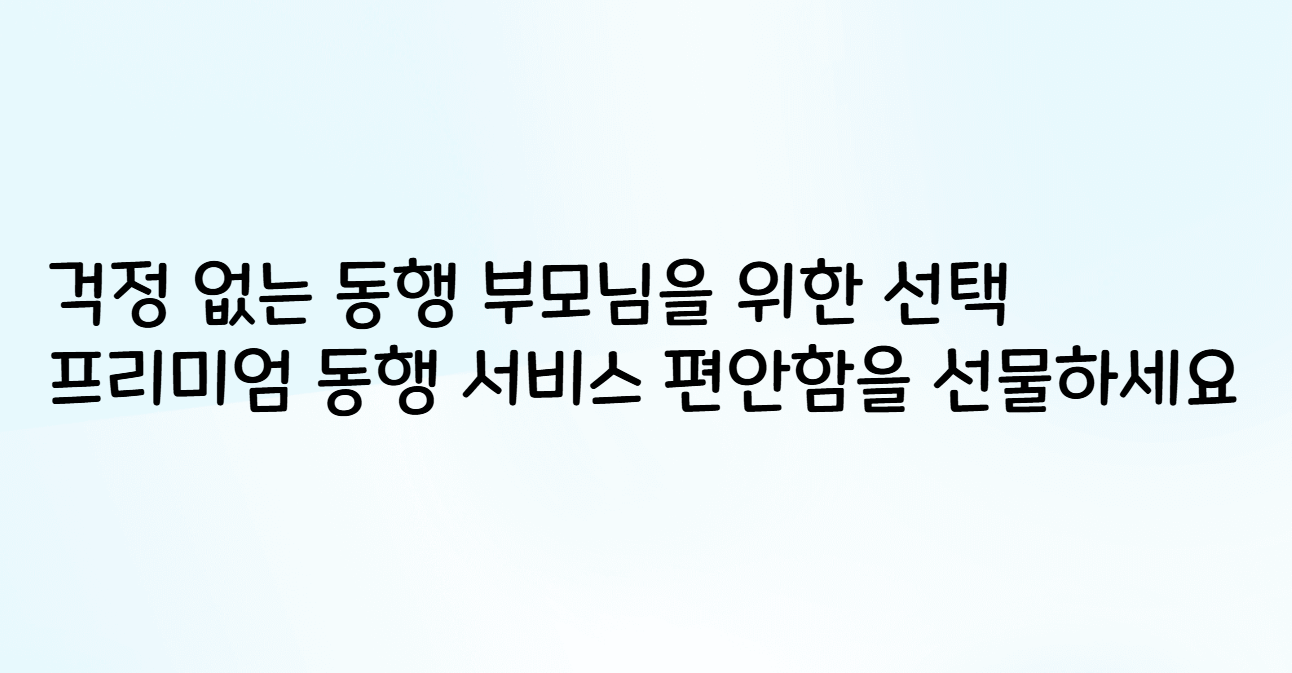 병원동행서비스